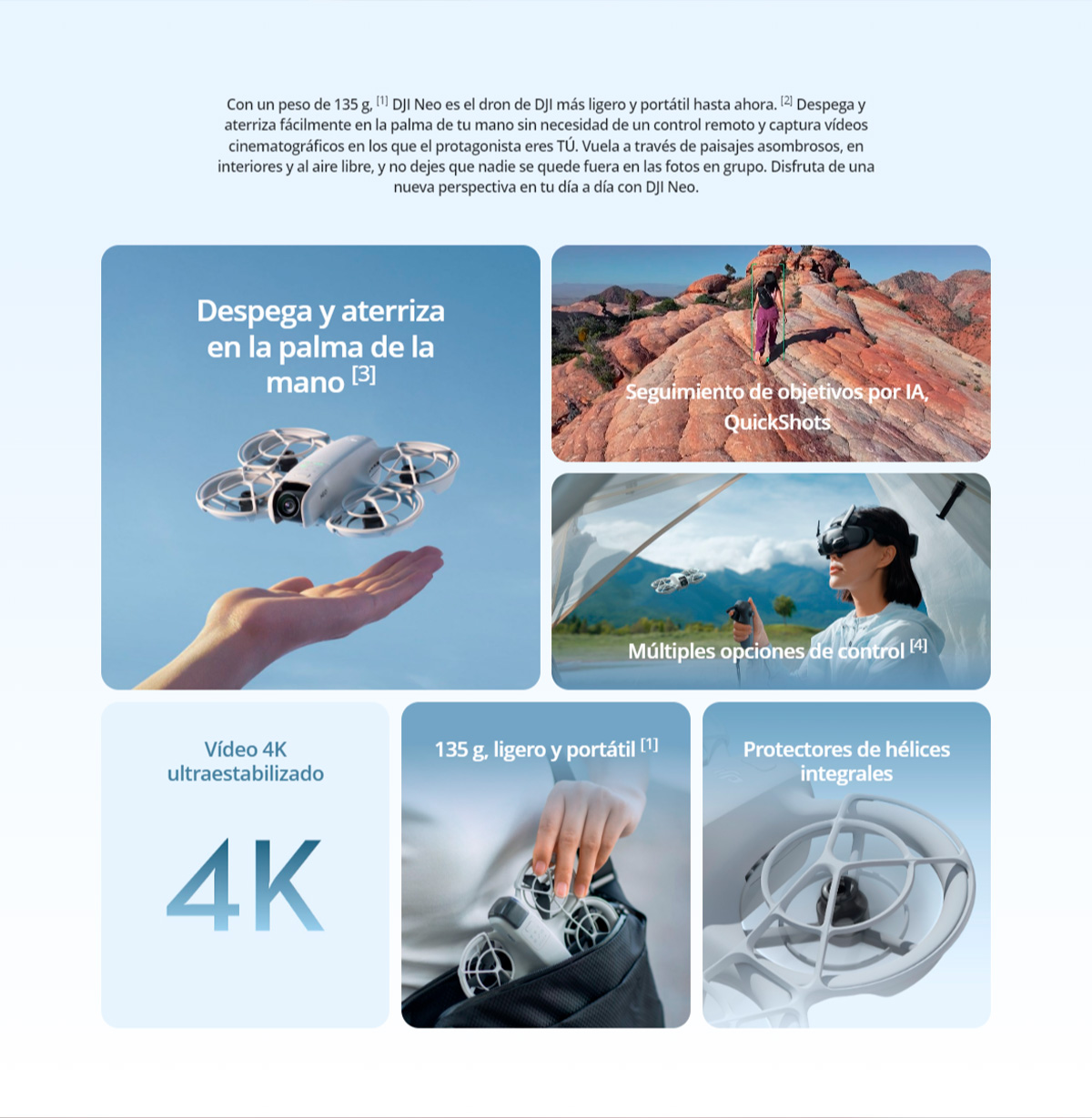 Dron DJI Neo en vuelo